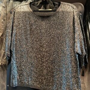 Twelfth Street by Cynthia Vincent Sequin Top, Size S